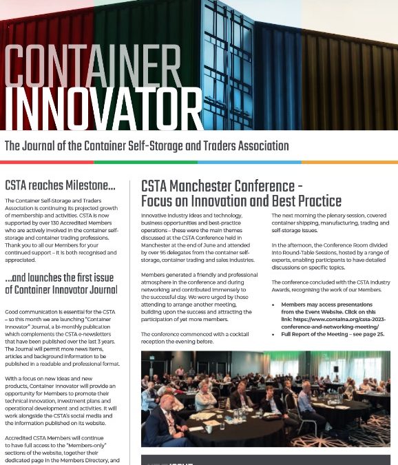 October November 2023 Edition of Container Innovator now available online